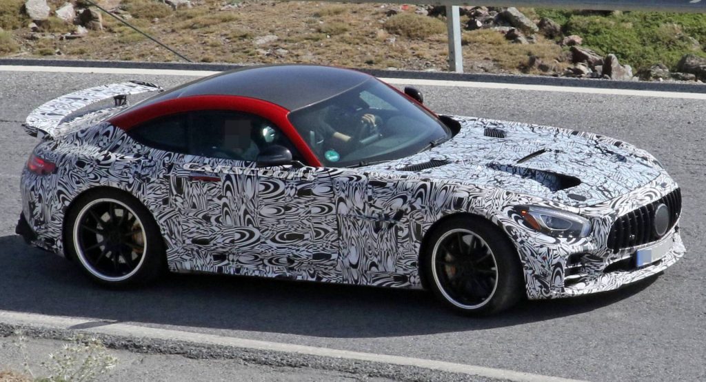  2020 Mercedes-AMG GT R Black Series Spotted With Huge Hood Vents, Carbon Roof