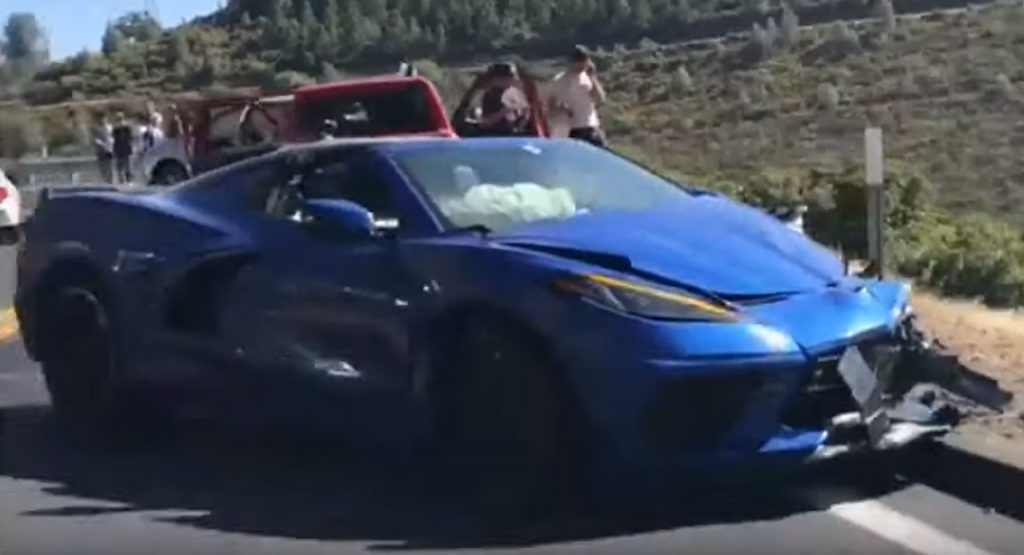  First Crash Involving A 2020 Chevrolet Corvette Stingray