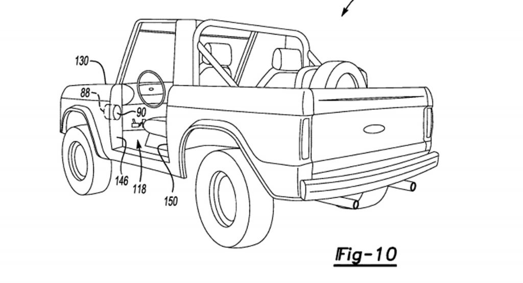  New Patents Show The Upcoming Ford Bronco With Removable Doors