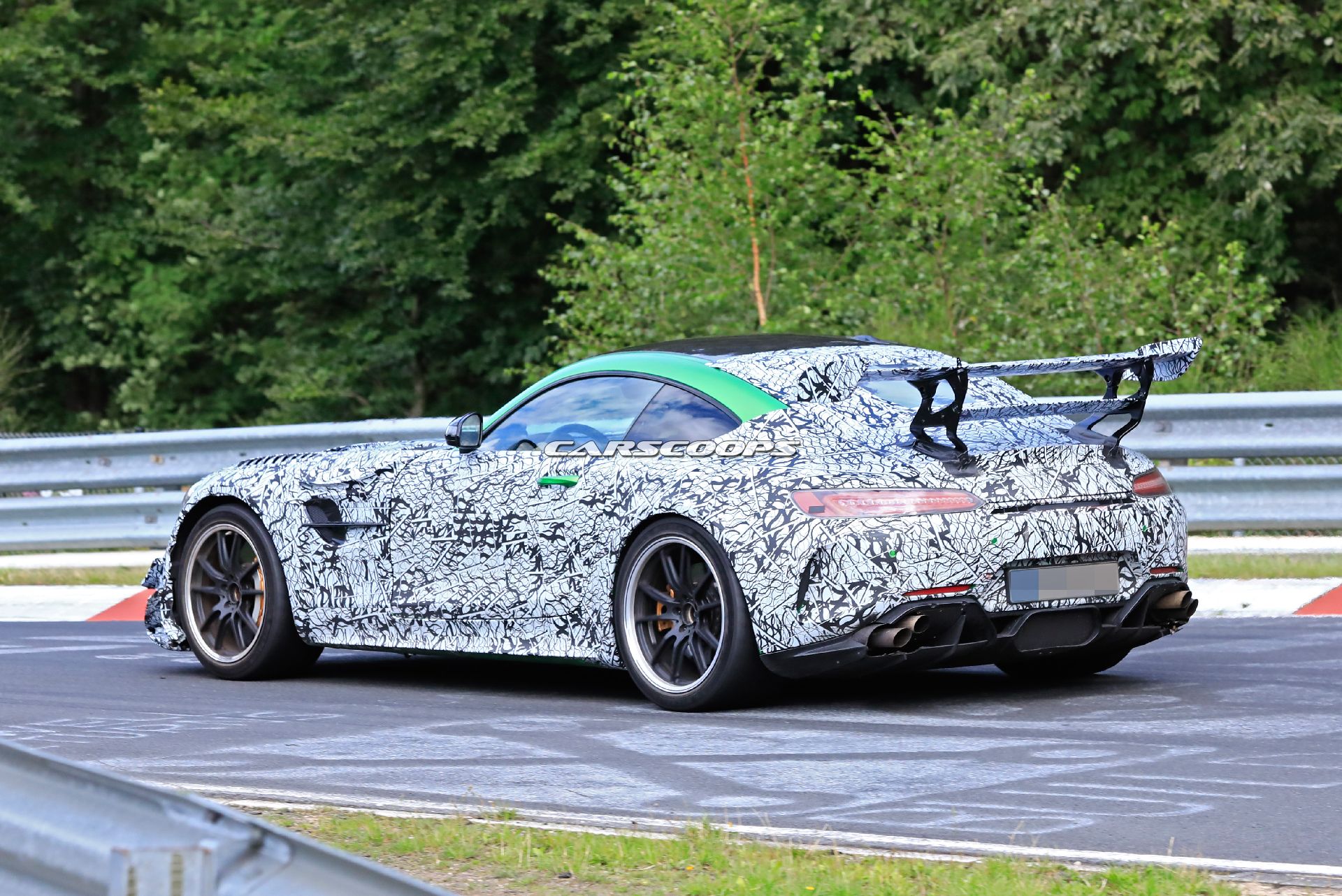 New Mercedes-AMG GT R Black Series Spied With Even Larger Rear Wing