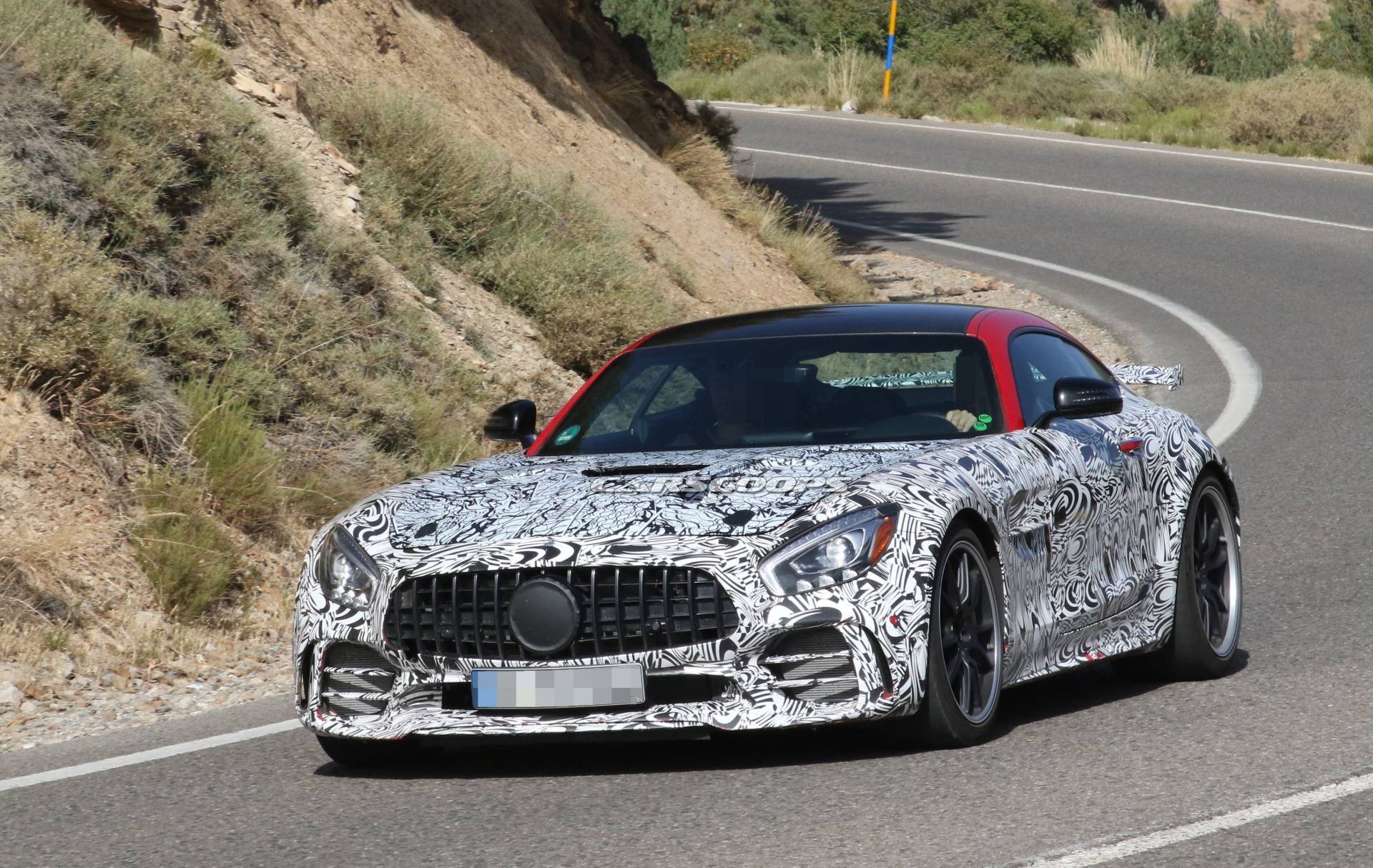 2020 Mercedes-AMG GT R Black Series Spotted With Huge Hood Vents, Carbon Roof
