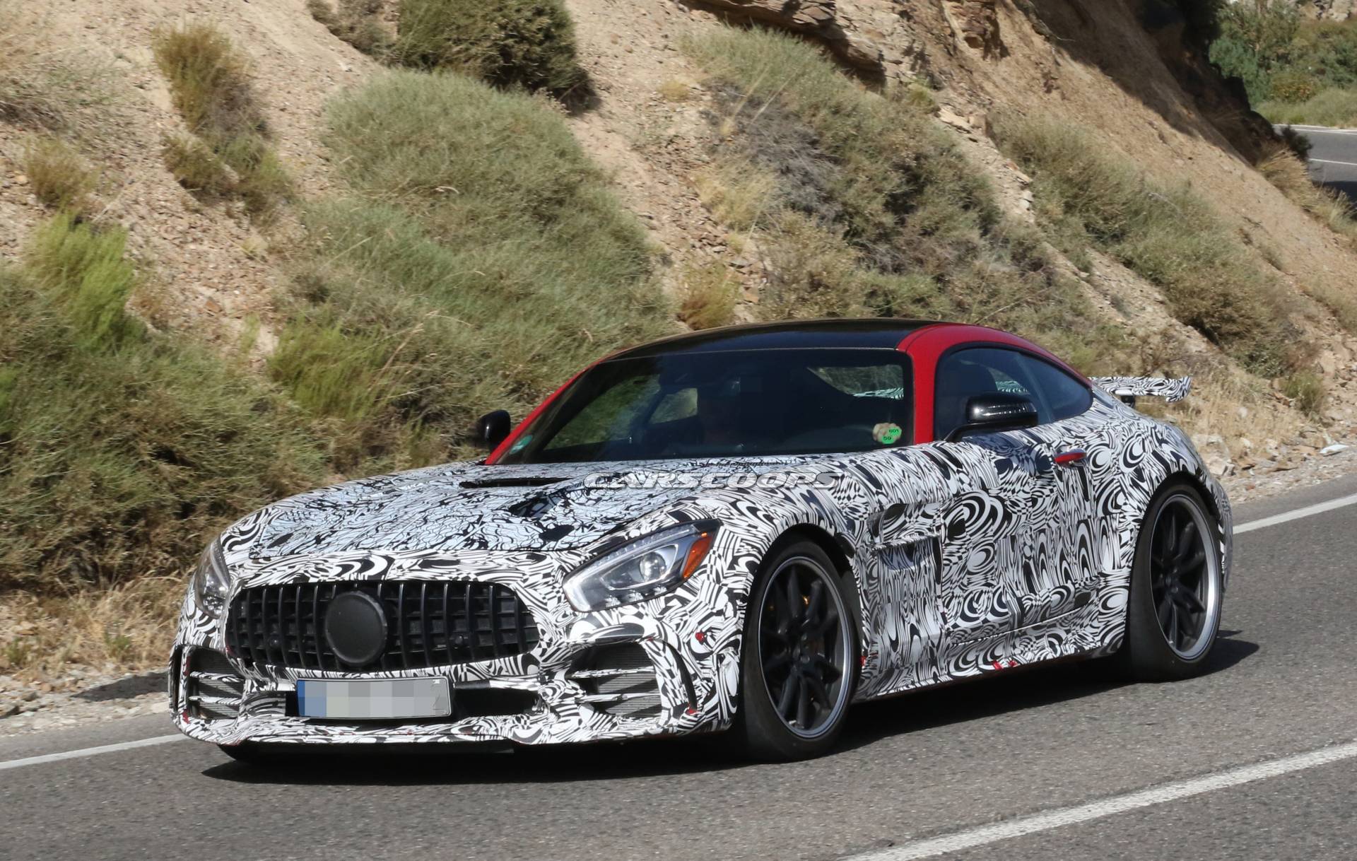 2020 Mercedes-AMG GT R Black Series Spotted With Huge Hood Vents, Carbon Roof