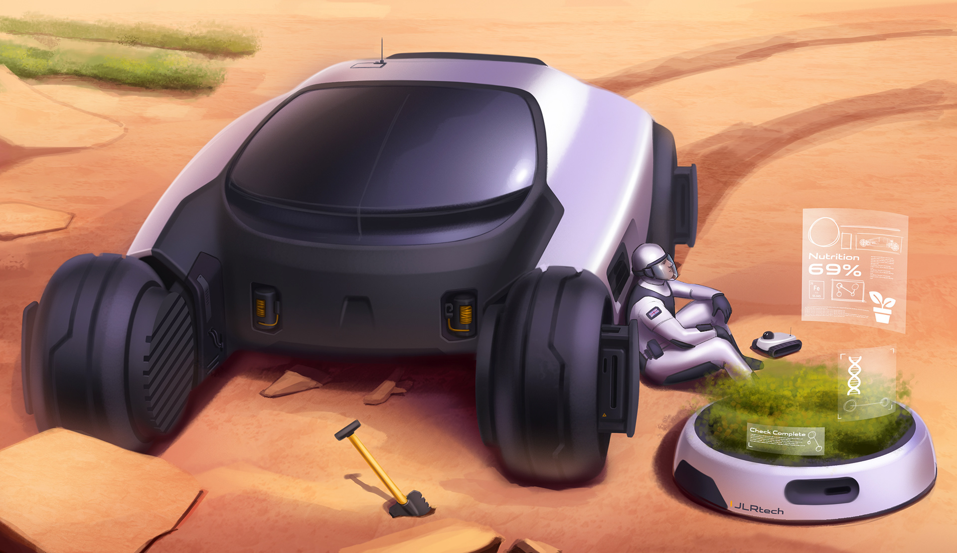 If Land Rover Built A Vehicle To Explore Mars, It Could Look Like This
