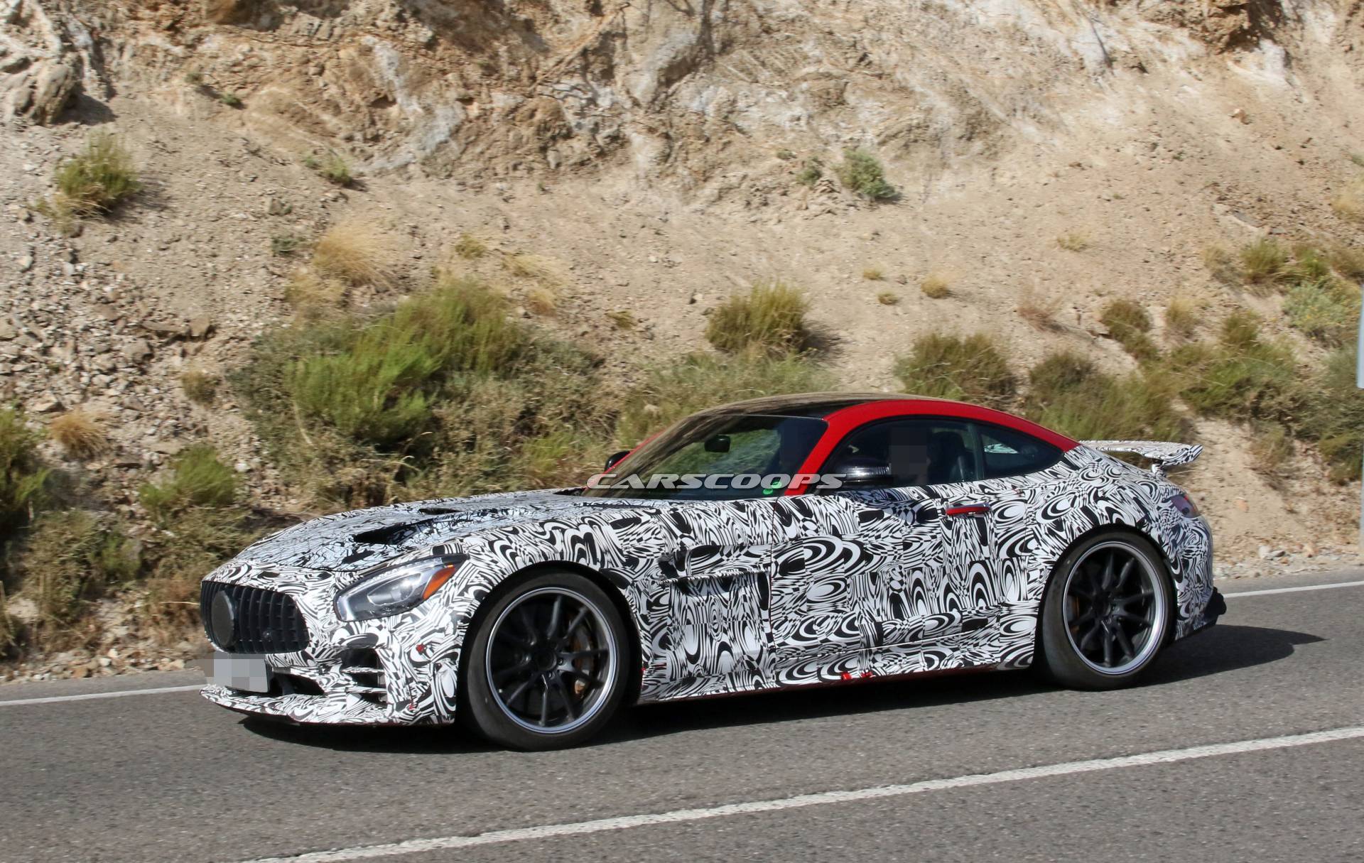 2020 Mercedes-AMG GT R Black Series Spotted With Huge Hood Vents, Carbon Roof