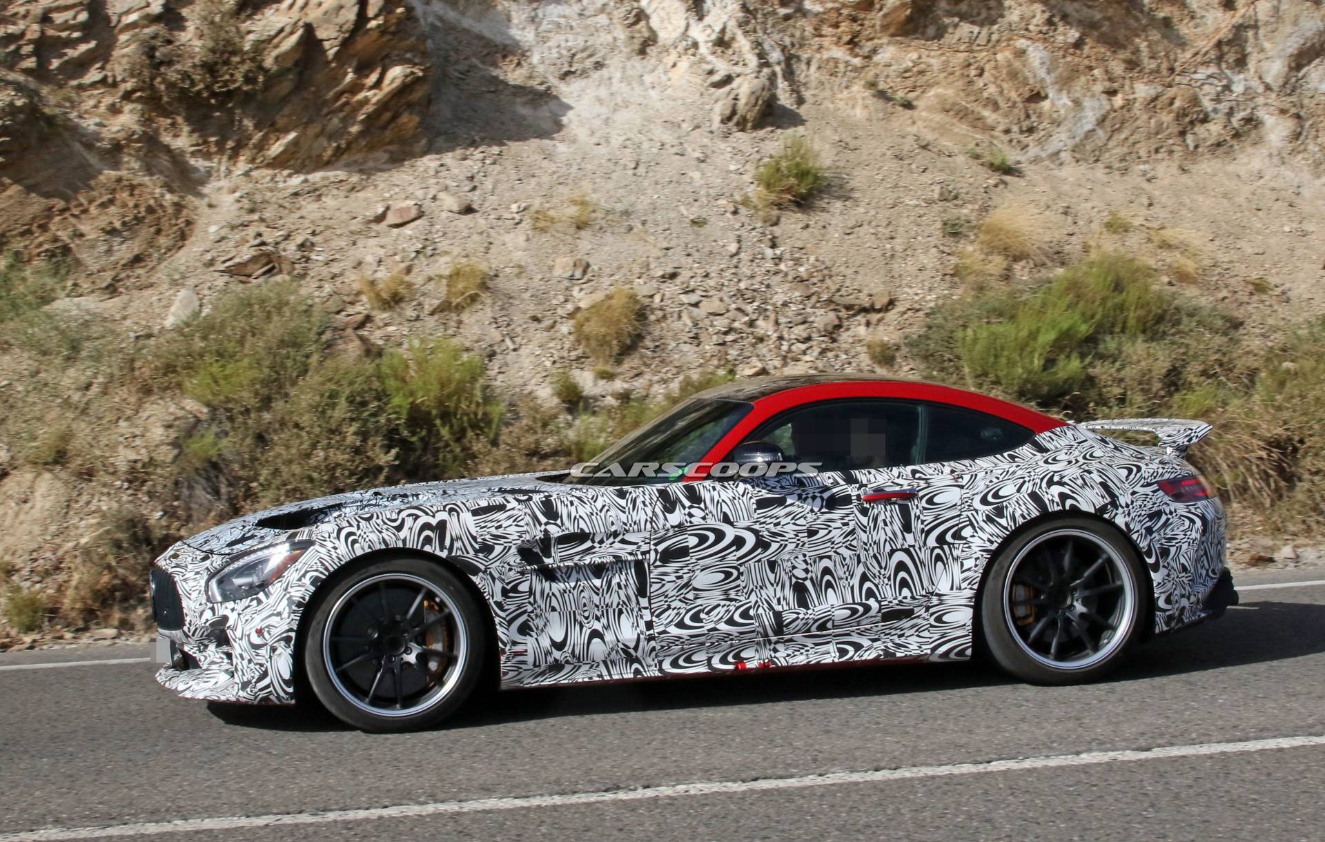 2020 Mercedes-AMG GT R Black Series Spotted With Huge Hood Vents, Carbon Roof