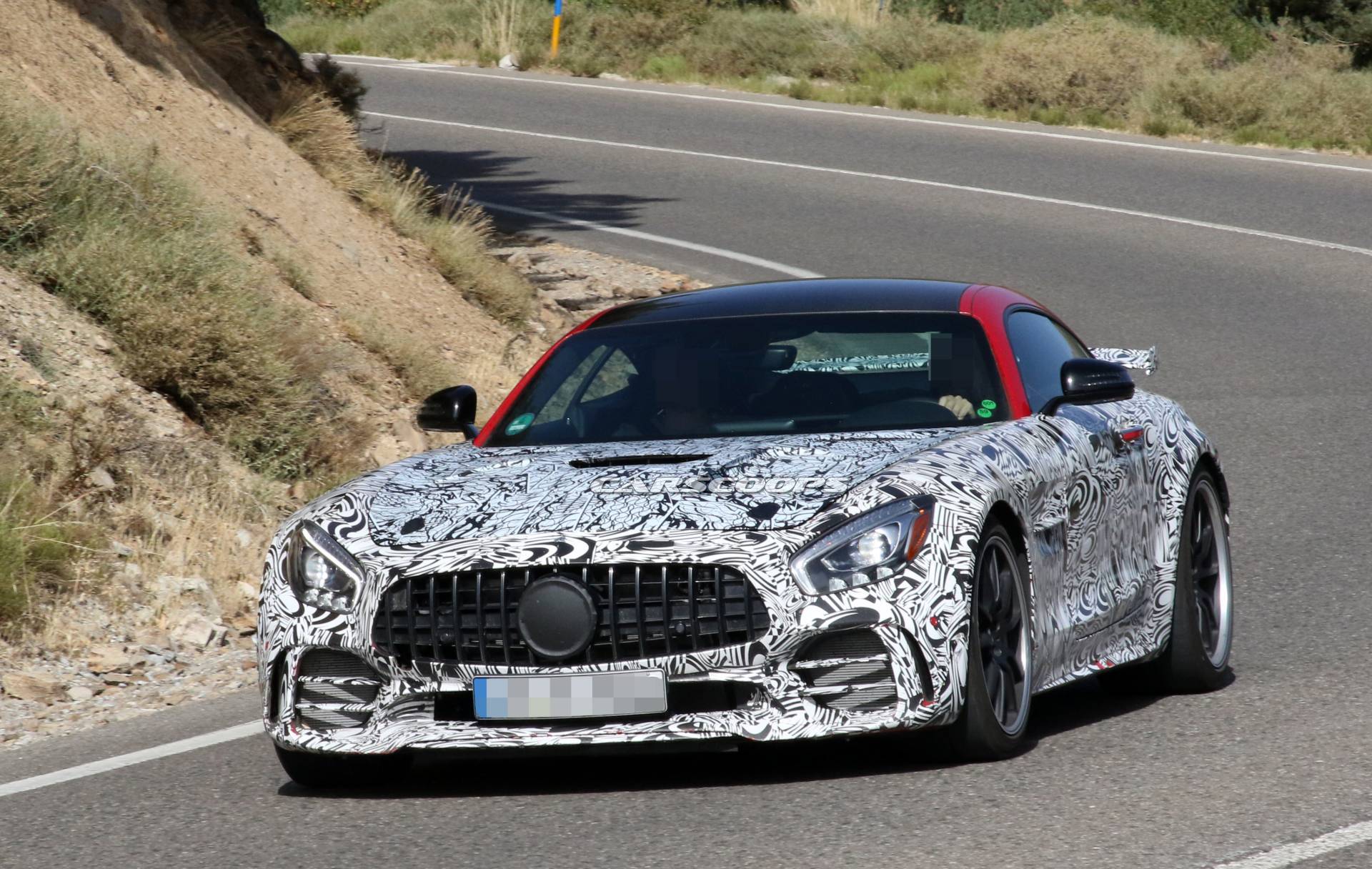 2020 Mercedes-AMG GT R Black Series Spotted With Huge Hood Vents, Carbon Roof