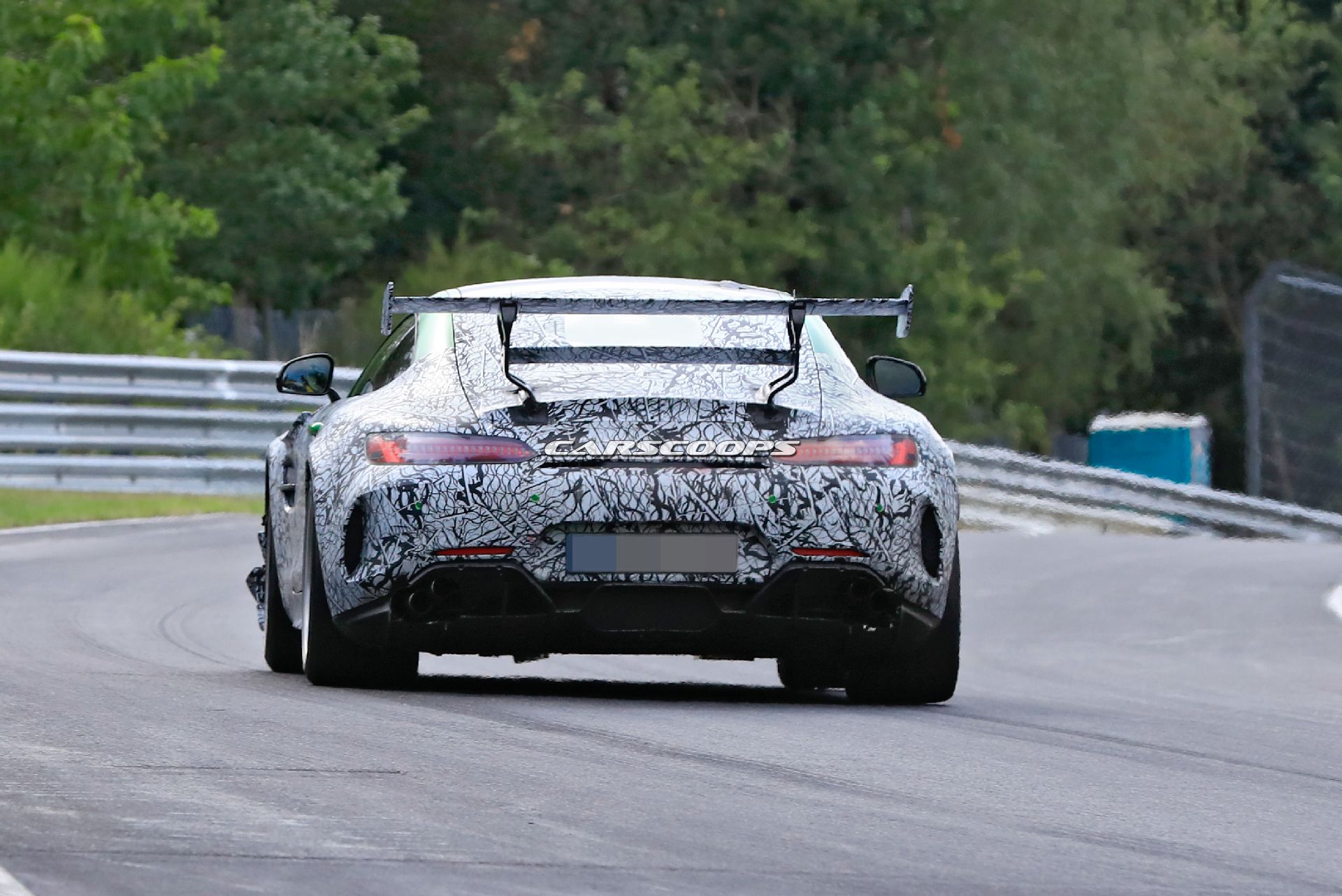 New Mercedes-AMG GT R Black Series Spied With Even Larger Rear Wing