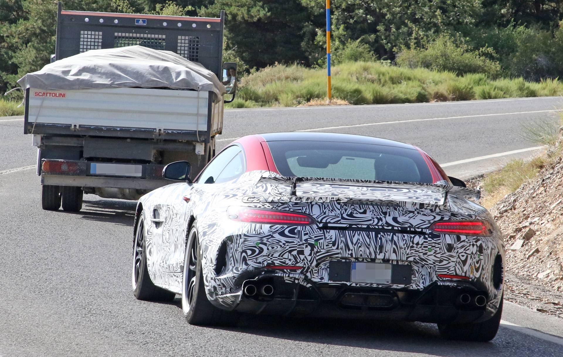 2020 Mercedes-AMG GT R Black Series Spotted With Huge Hood Vents, Carbon Roof