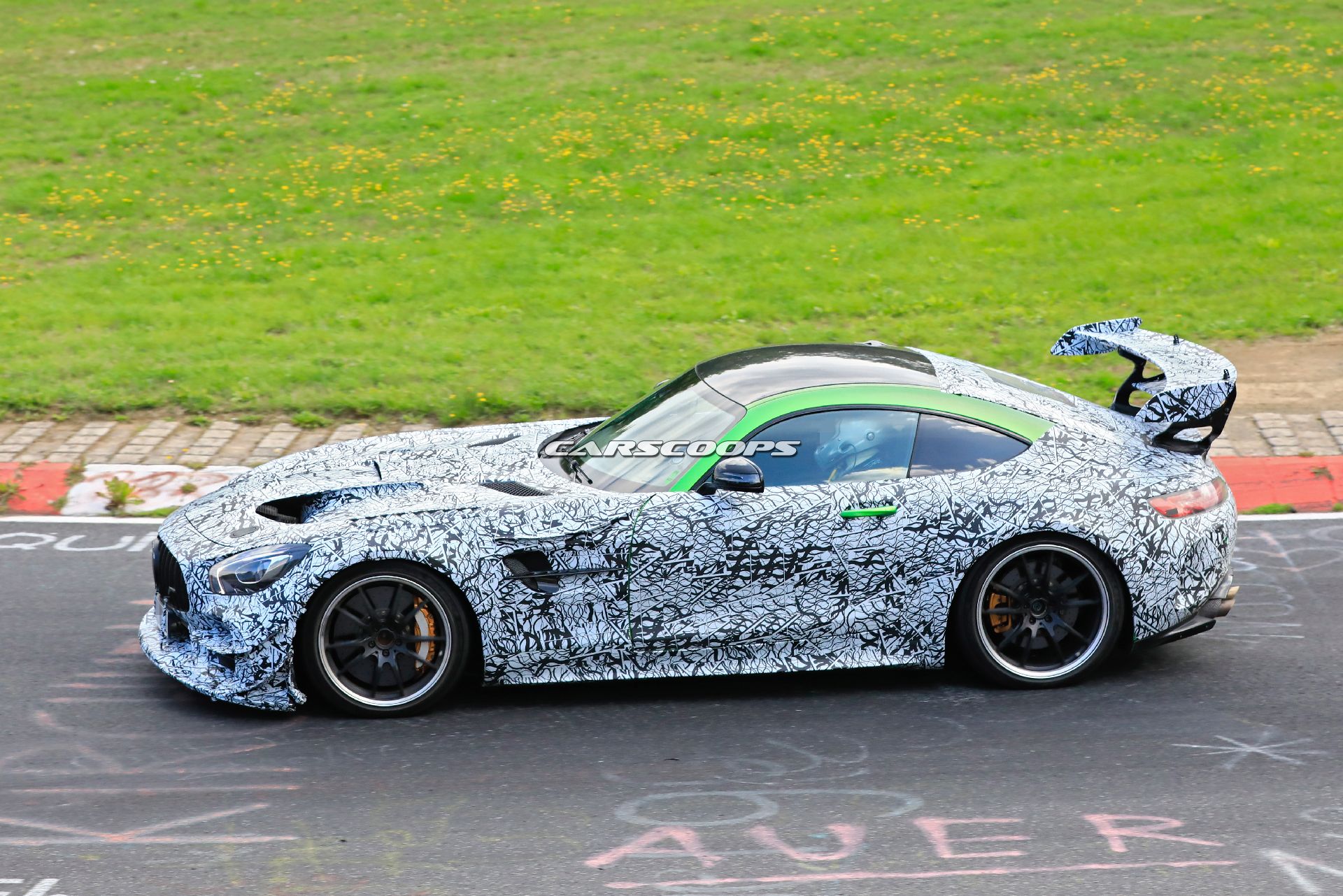 New Mercedes-AMG GT R Black Series Spied With Even Larger Rear Wing