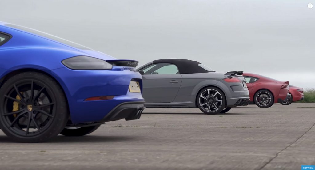  New Toyota Supra Races Porsche Cayman GTS, Audi TT RS And Alpine A110