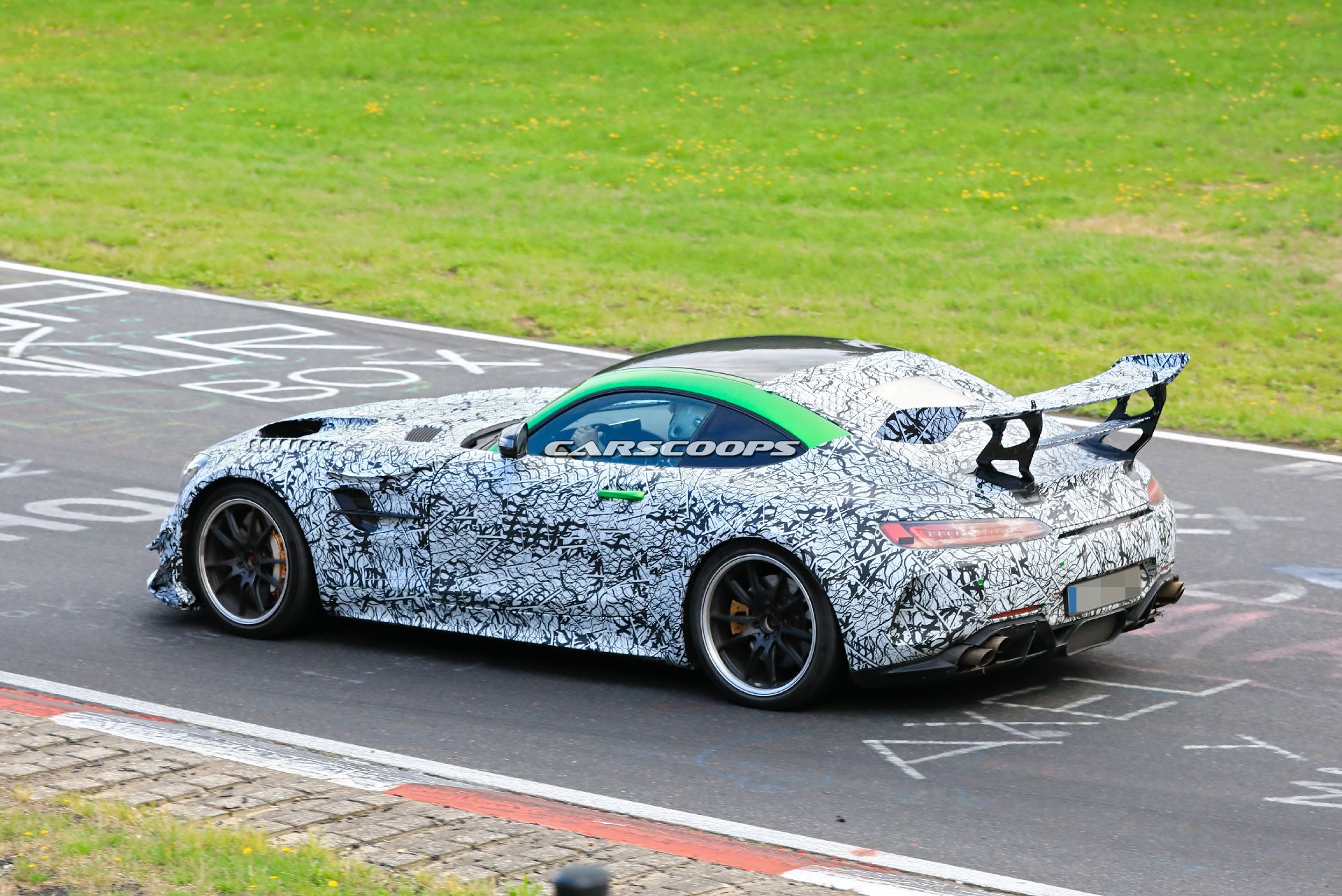 New Mercedes-AMG GT R Black Series Spied With Even Larger Rear Wing