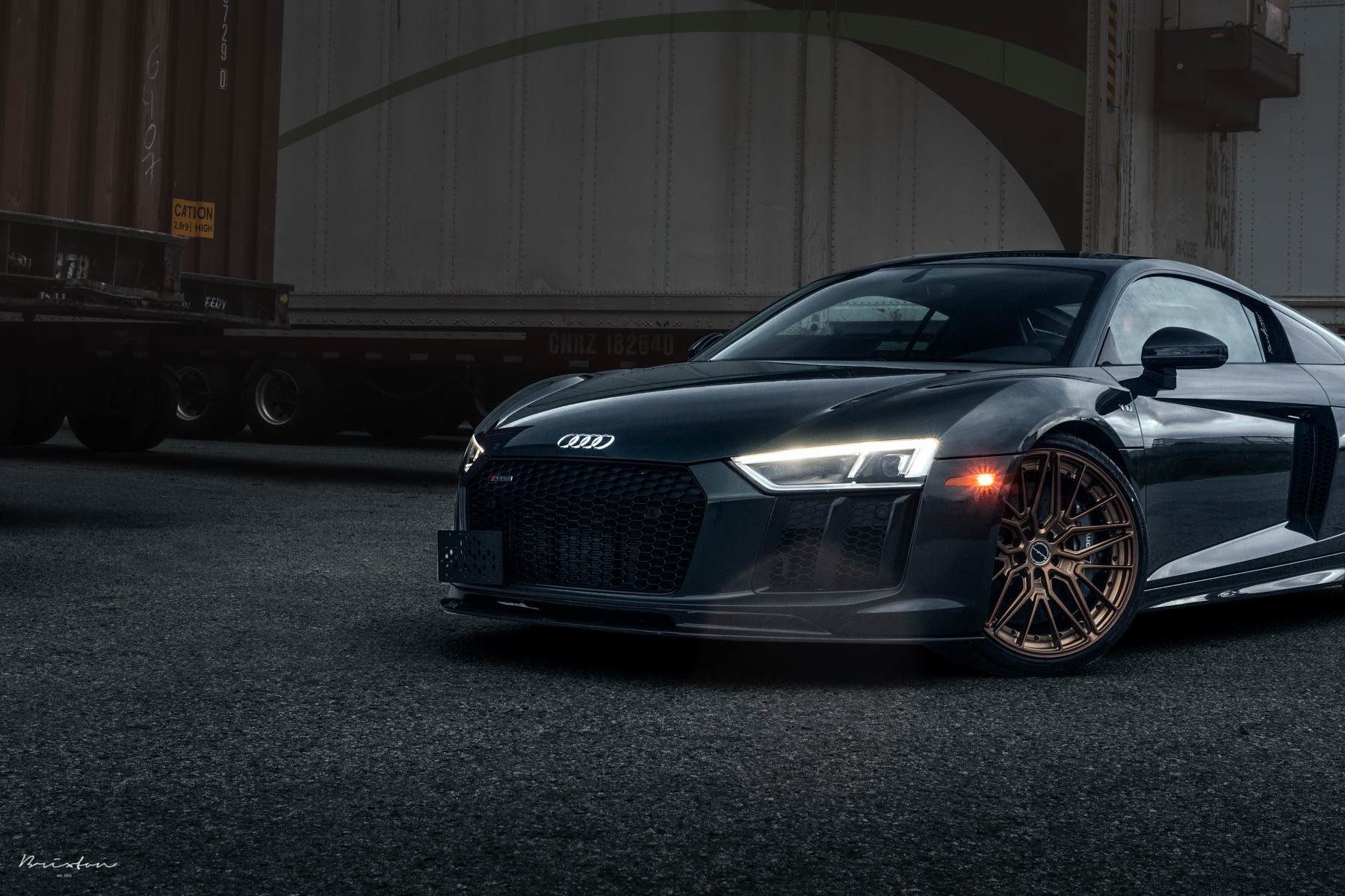 This Audi R8 Is A Perfect Example Showing Dark Grey And Bronze Do Match