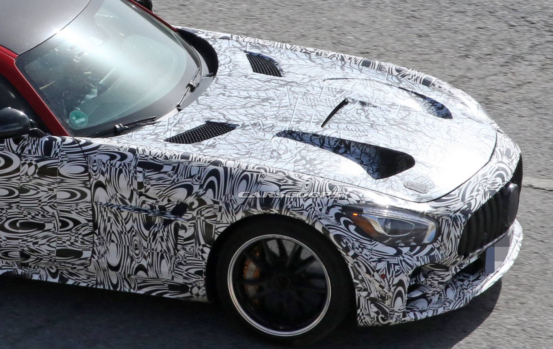 2020 Mercedes-AMG GT R Black Series Spotted With Huge Hood Vents, Carbon Roof