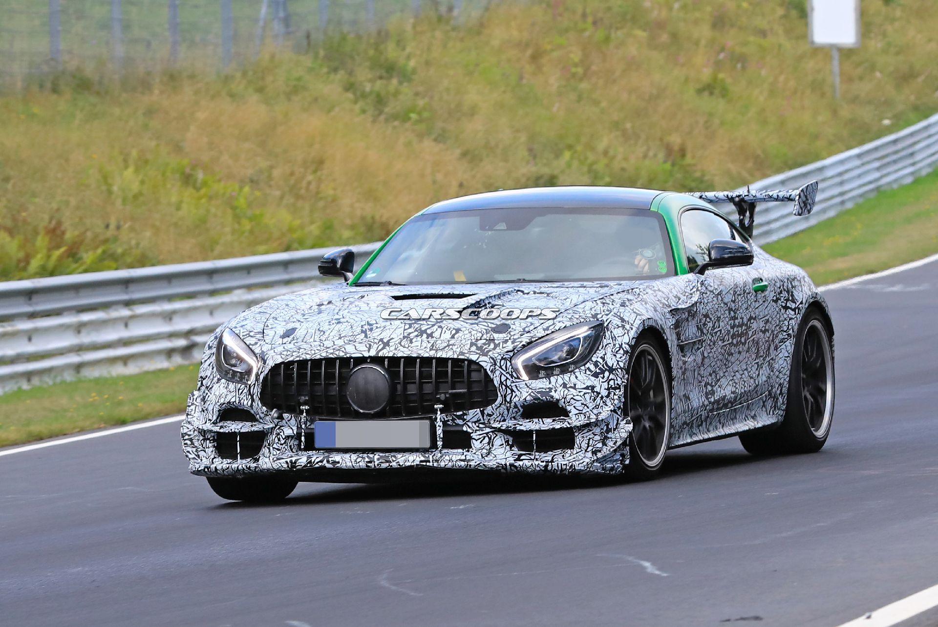 New Mercedes-AMG GT R Black Series Spied With Even Larger Rear Wing