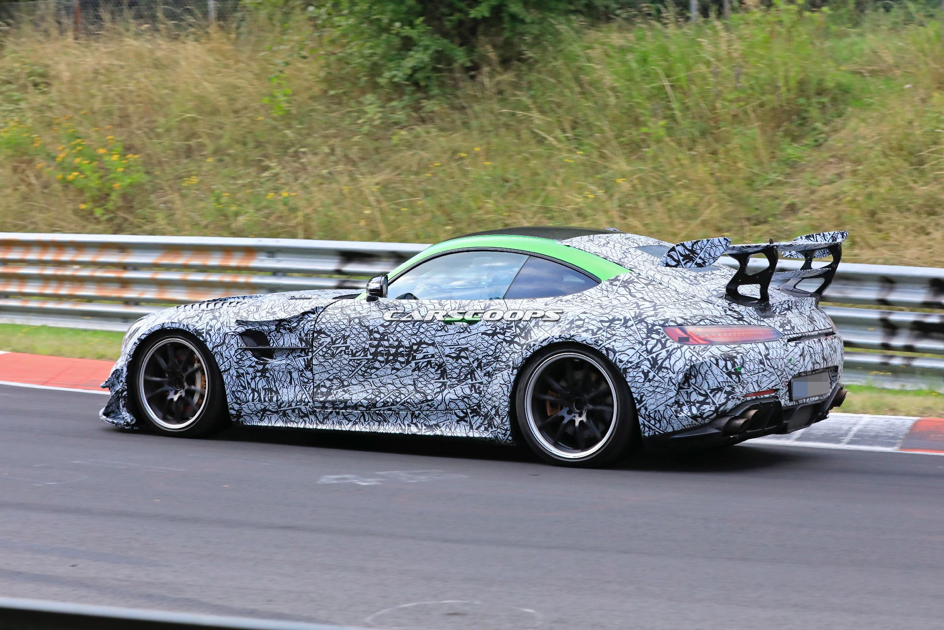 New Mercedes-AMG GT R Black Series Spied With Even Larger Rear Wing