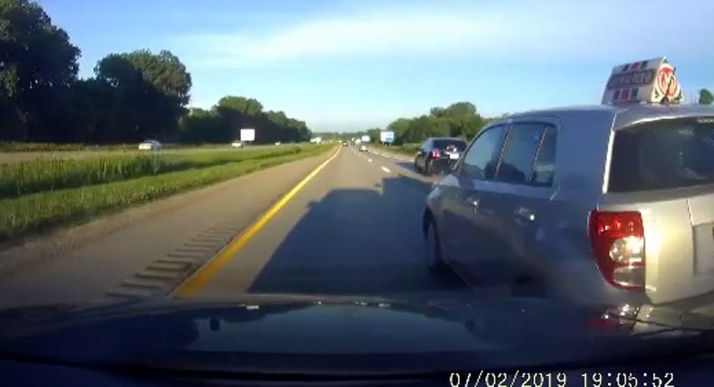  SUV Gets Hit By Scion xD, Flips Over Twice, Lands On Its Roof