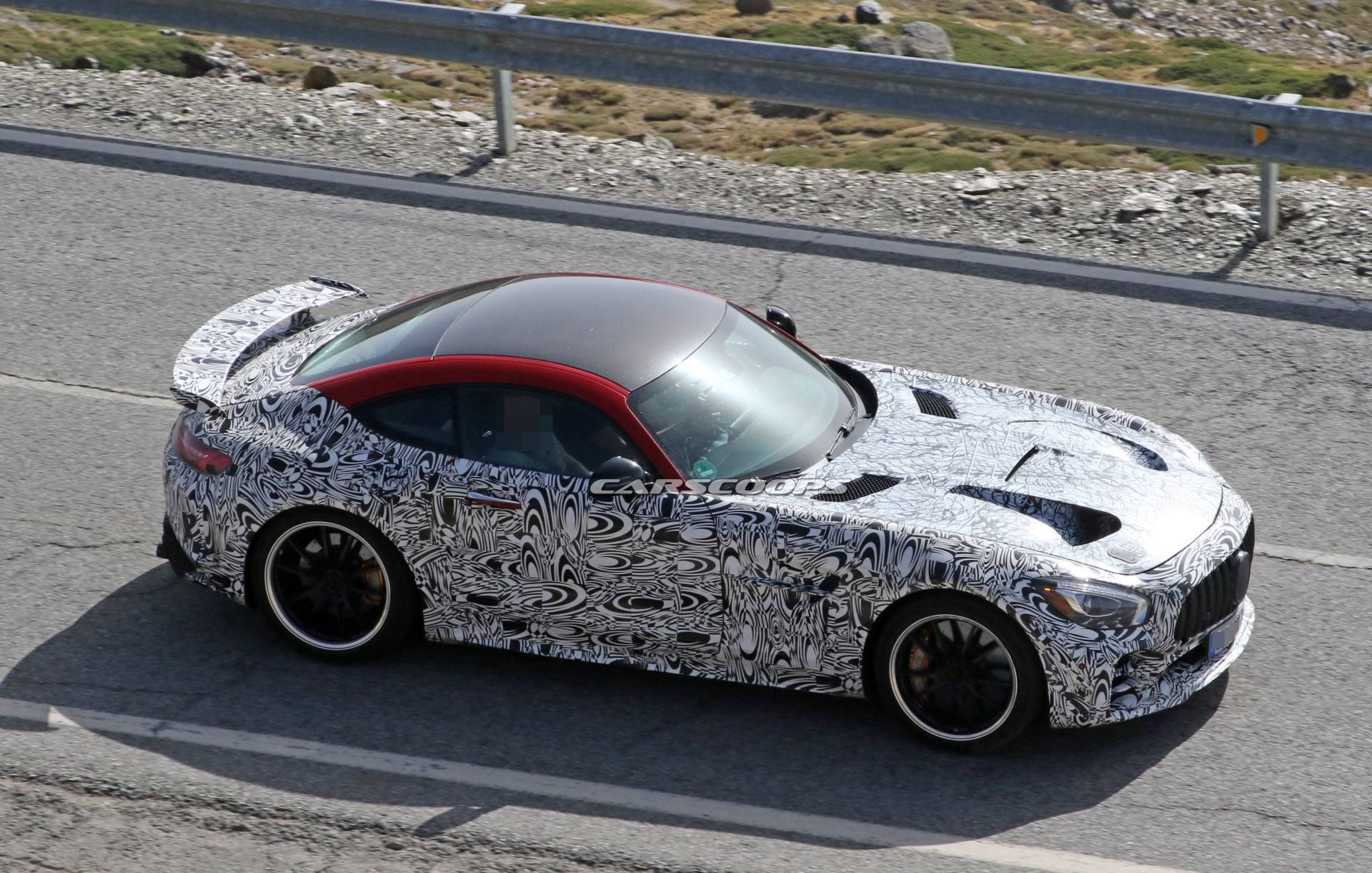 2020 Mercedes-AMG GT R Black Series Spotted With Huge Hood Vents, Carbon Roof