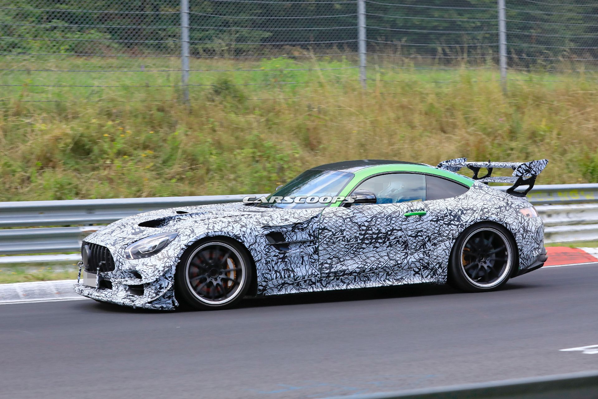 New Mercedes-AMG GT R Black Series Spied With Even Larger Rear Wing