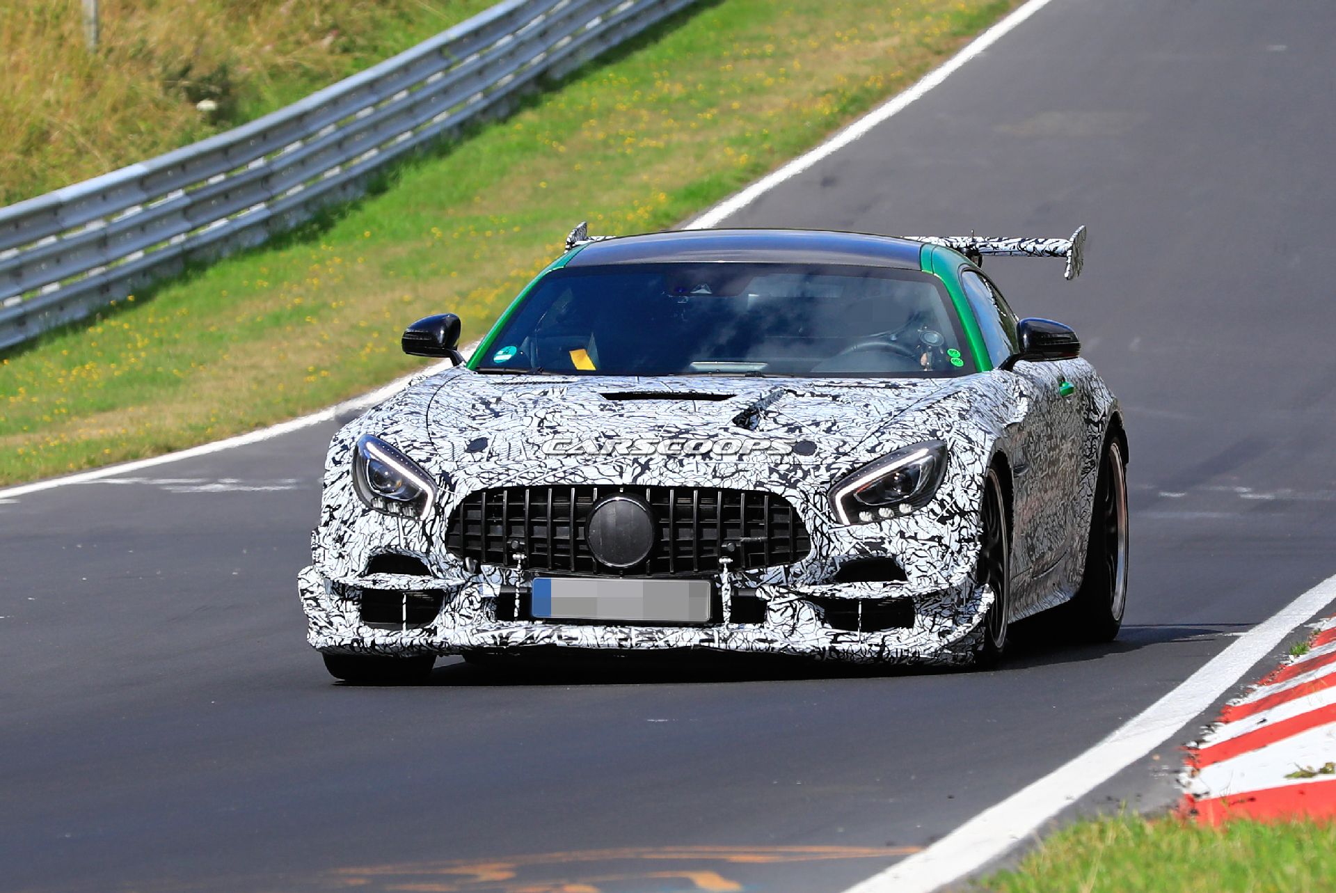 New Mercedes-AMG GT R Black Series Spied With Even Larger Rear Wing