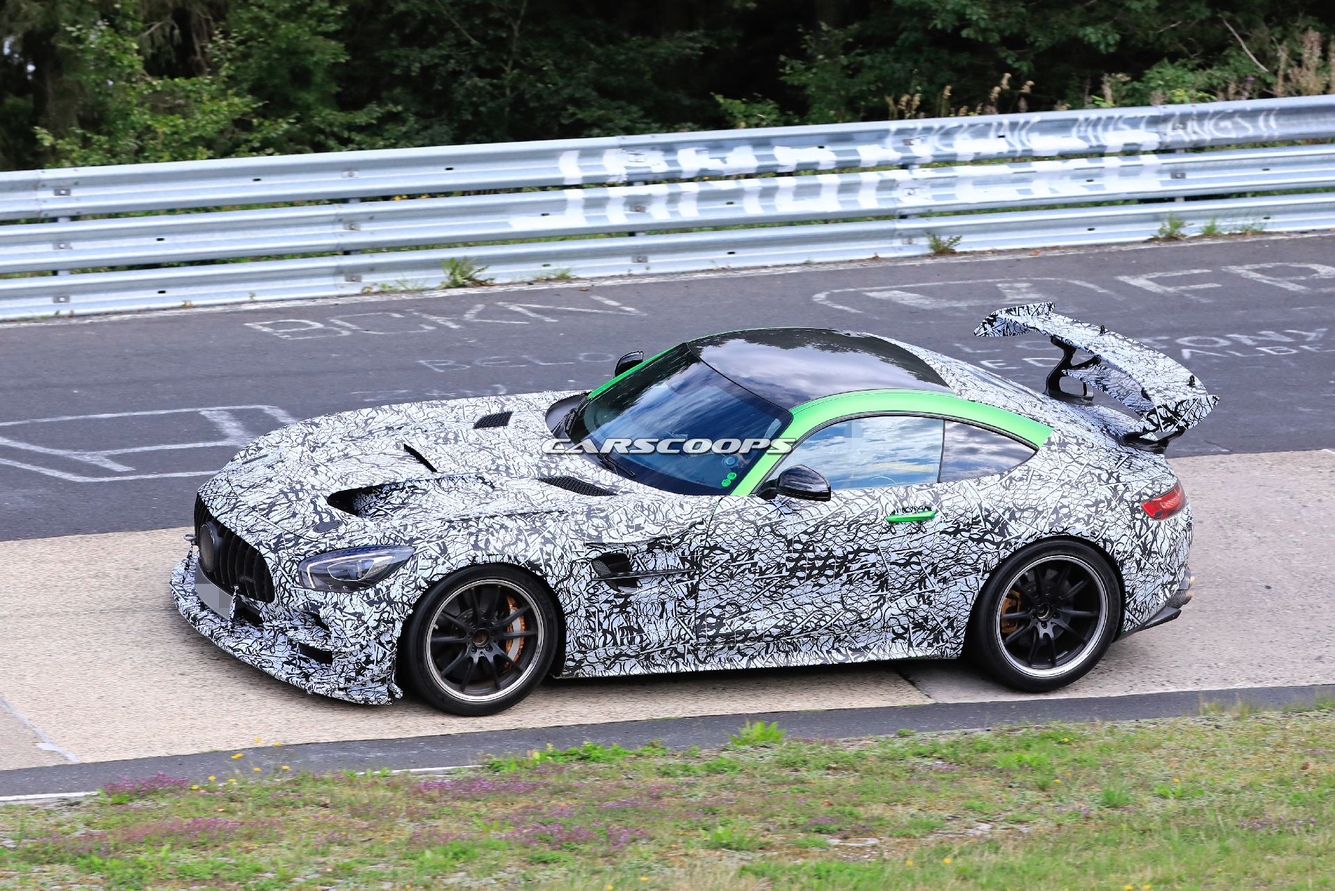 New Mercedes-AMG GT R Black Series Spied With Even Larger Rear Wing