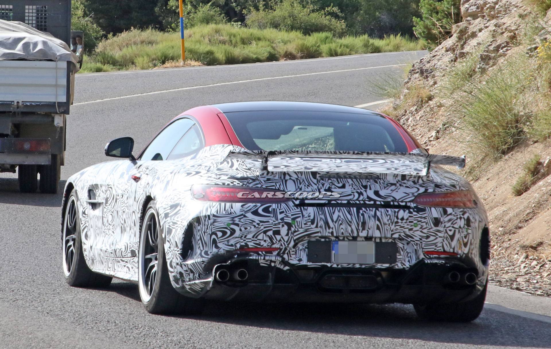 2020 Mercedes-AMG GT R Black Series Spotted With Huge Hood Vents, Carbon Roof