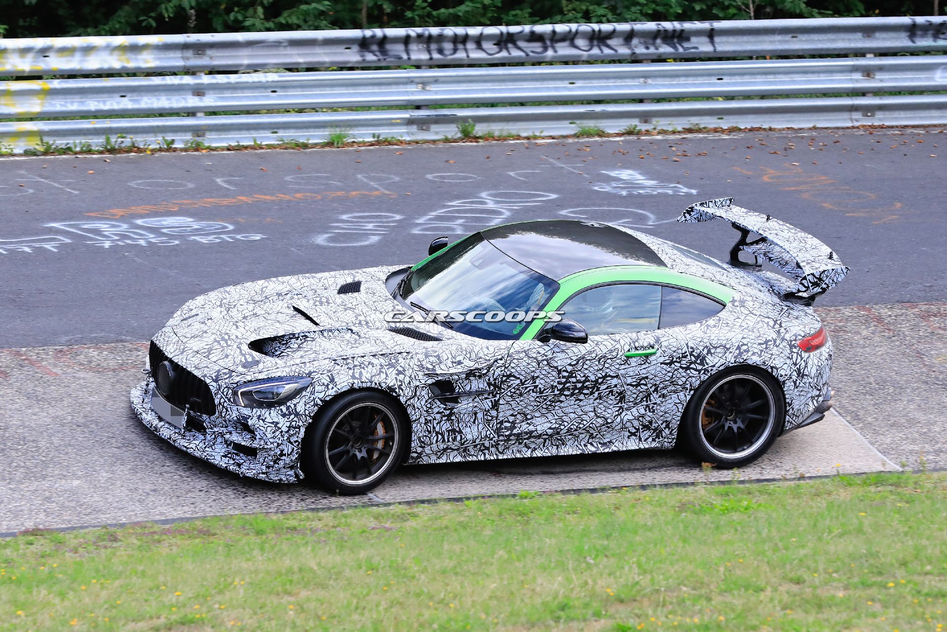 New Mercedes-AMG GT R Black Series Spied With Even Larger Rear Wing