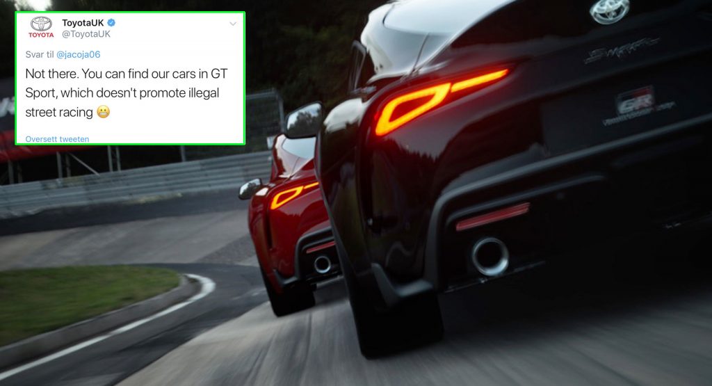  Toyota Says Its Cars Aren’t In Need For Speed Heat Because Game Promotes “Illegal Street Racing”