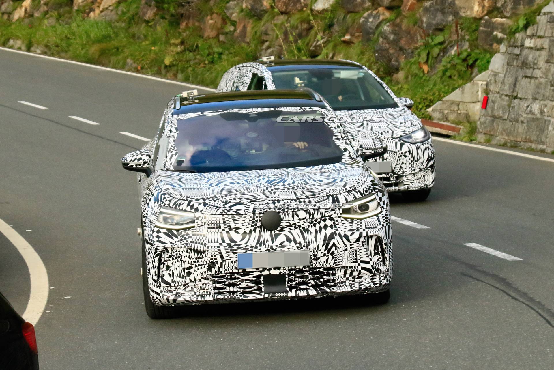 2021 VW ID.4 Compact Electric Crossover Spotted Testing Alongside ID.3 Hatch