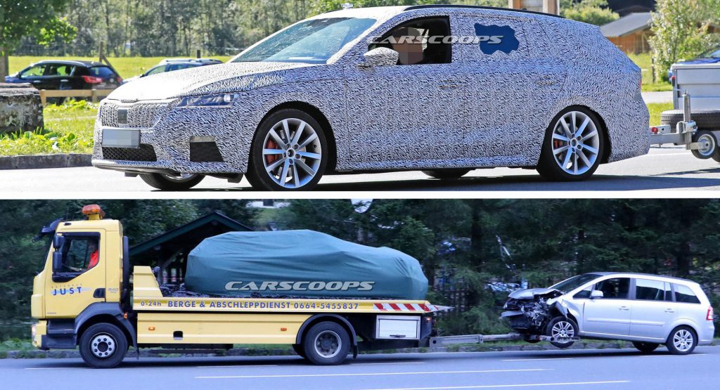  2021 Skoda Octavia Combi RS Spied And Crashed Within A Matter Of Minutes