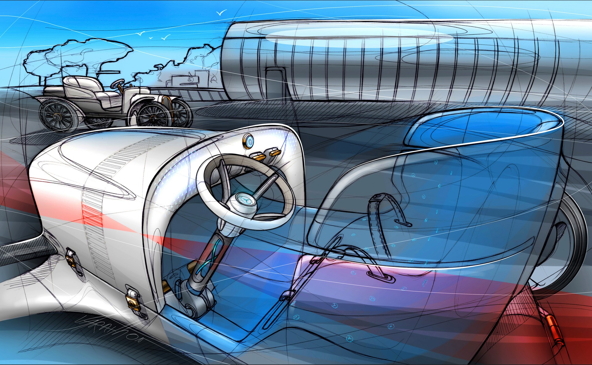 Mercedes Simplex Concept Is A Retro-Inspired Roadster With A Futuristic Twist