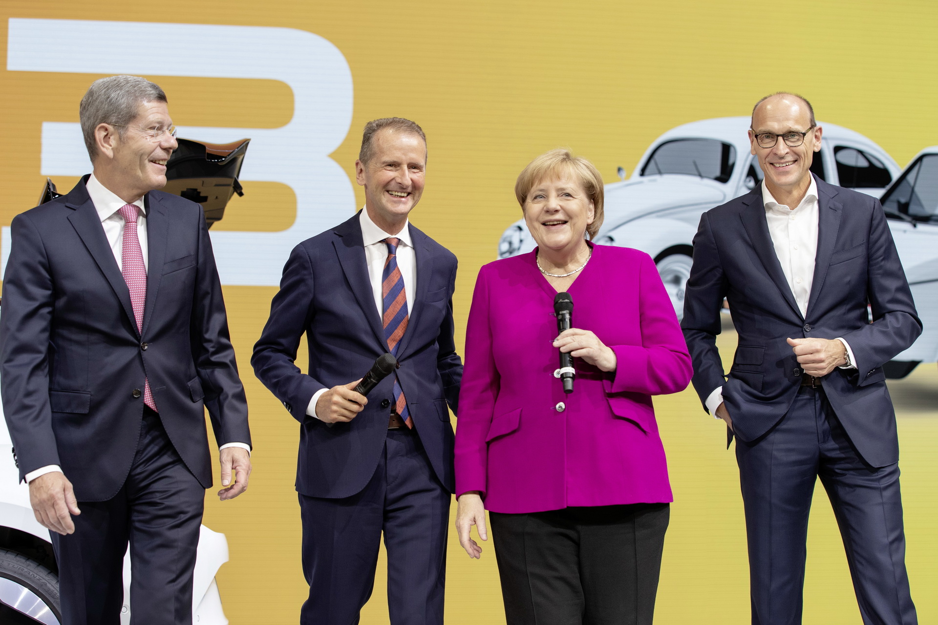 Chancellor Merkel Checks Out ID.3 In Frankfurt, Offers To Help German EV Industry