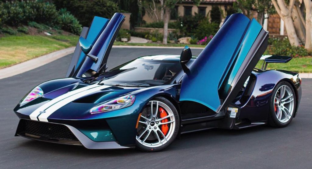  Color-Shifting Ford GT Has A Mustang SVT Cobra-Inspired Paint That Costs $100k!