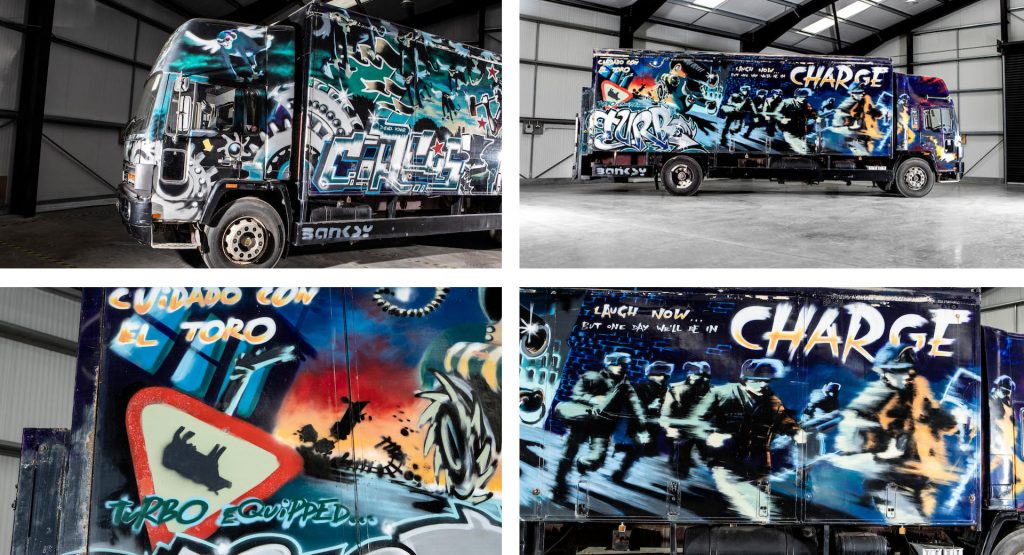  1998 Volvo FL6 Truck Painted By Banksy Could Sell For $2 Million