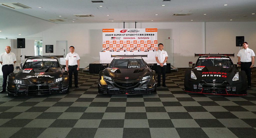 Toyota Honda And Nissan Unveil New Supra Nsx And Gt R Super Gt Racers Carscoops