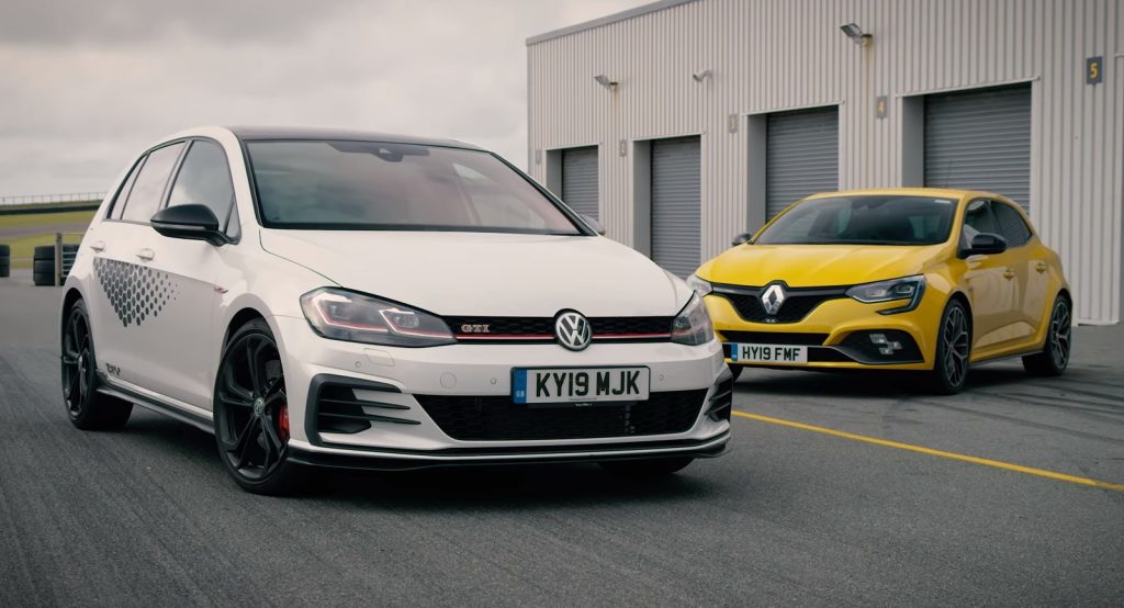  Renault Megane RS Trophy Faces VW Golf GTI TCR On The Track