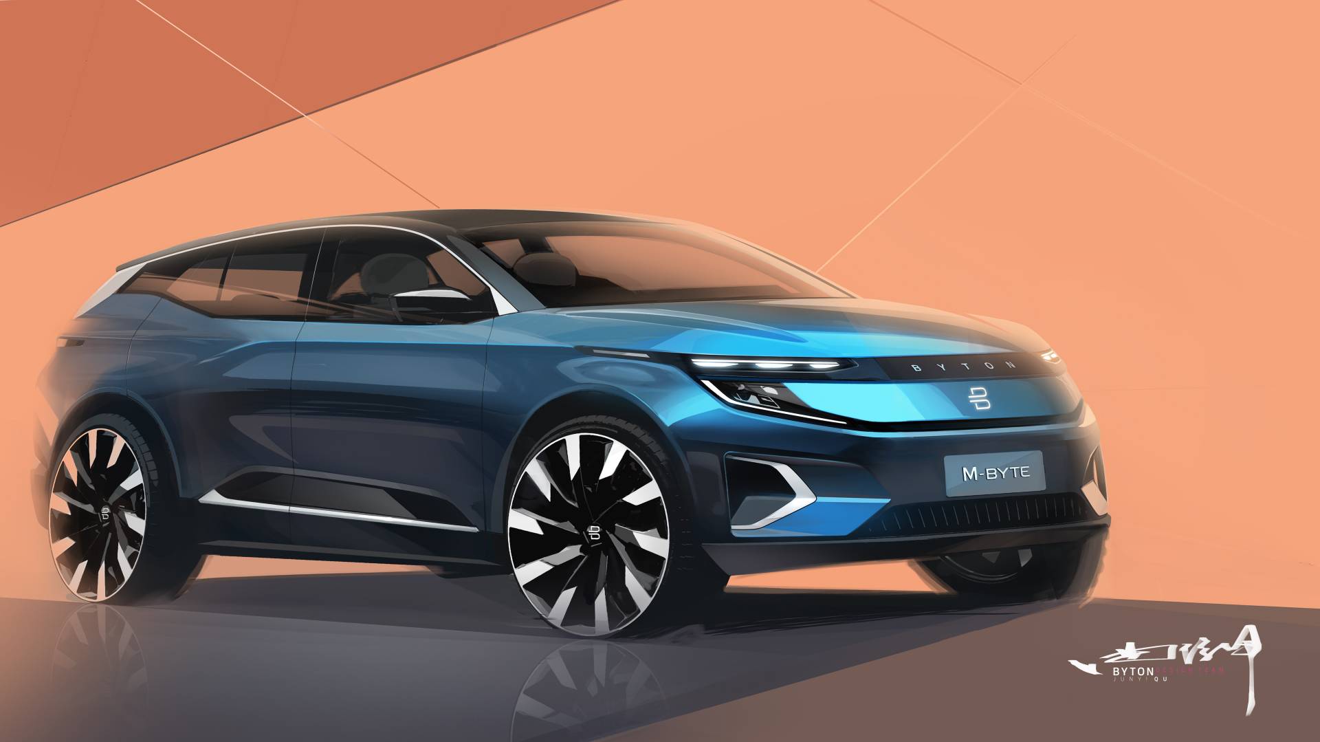 Production Byton M-Byte EV Retains Ginormous 48-Inch Digital Dash, Starts At €45,000