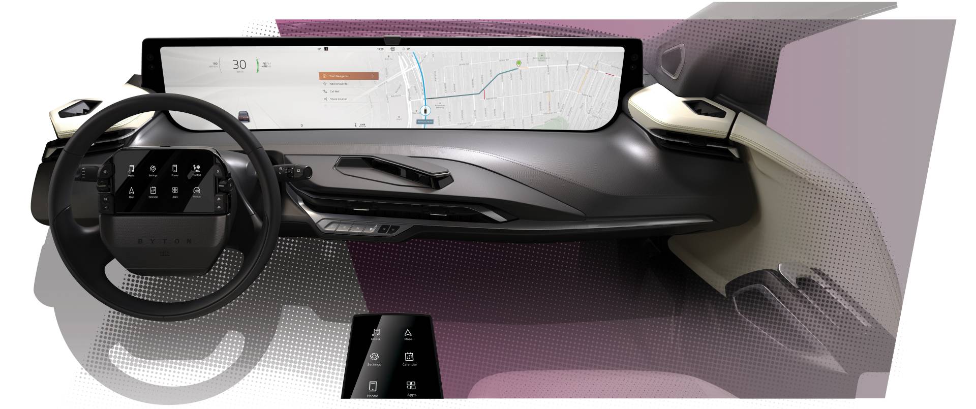 Production Byton M-Byte EV Retains Ginormous 48-Inch Digital Dash, Starts At €45,000