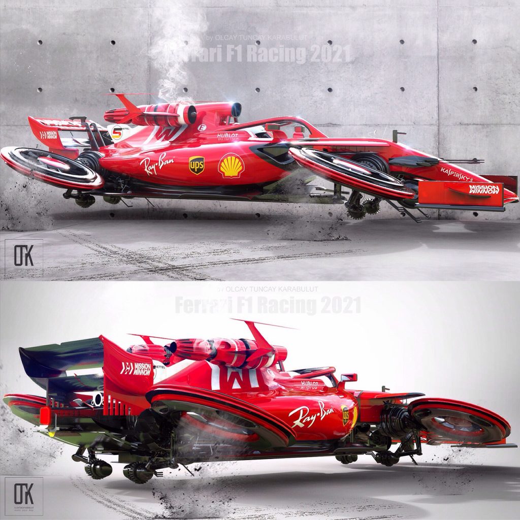 Futuristic Ferrari F1 Jet-Powered Racer Looks Like Something Outta Star ...