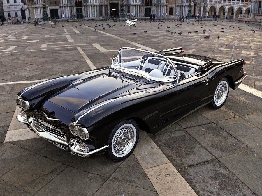 What If Cadillac Made A 1959 Roadster DeVille Based On A C1 Corvette?