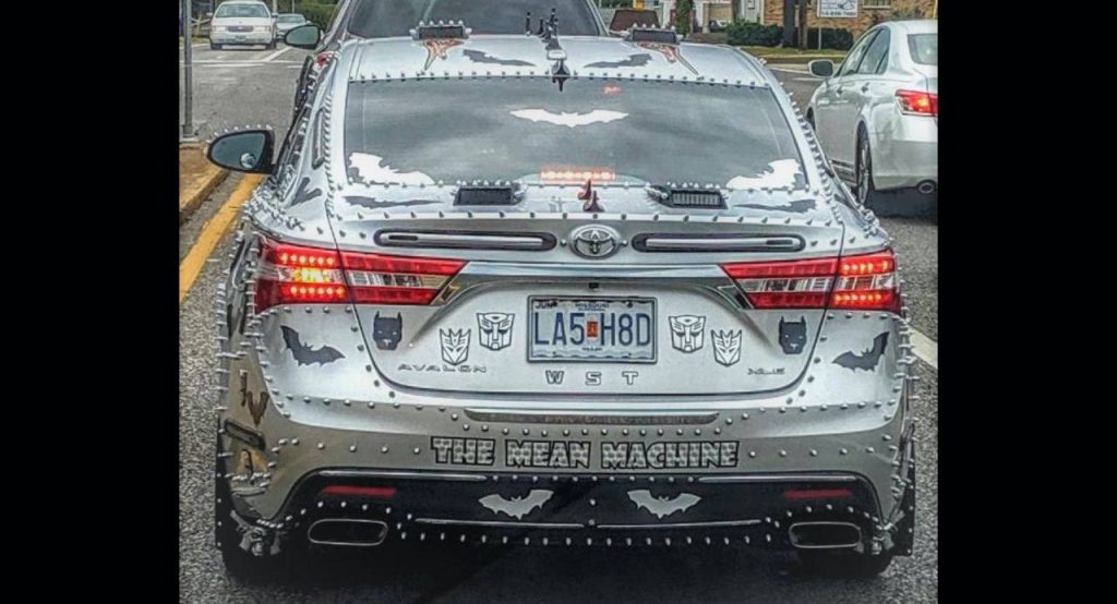  Toyota Avalon “Mean Machine” Features Lots Of Batman Stickers And… Studs?