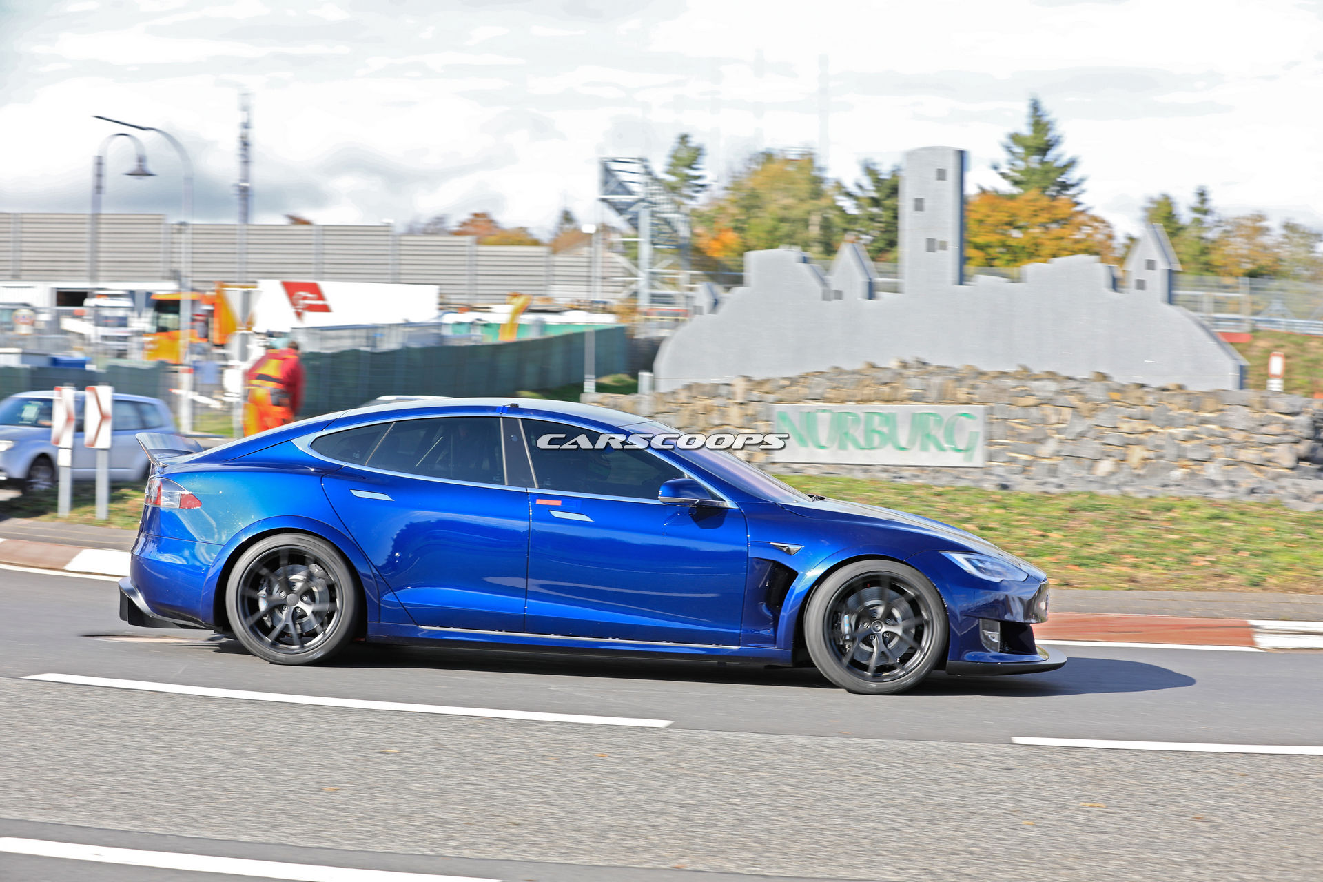 Tesla’s Model S Plaid Prototype Has Sprouted A Massive Rear Wing