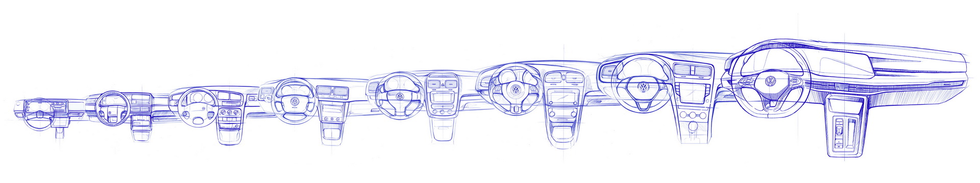 2020 VW Golf MK8 Official Sketches Optimistically Tease What We’ve Already Seen