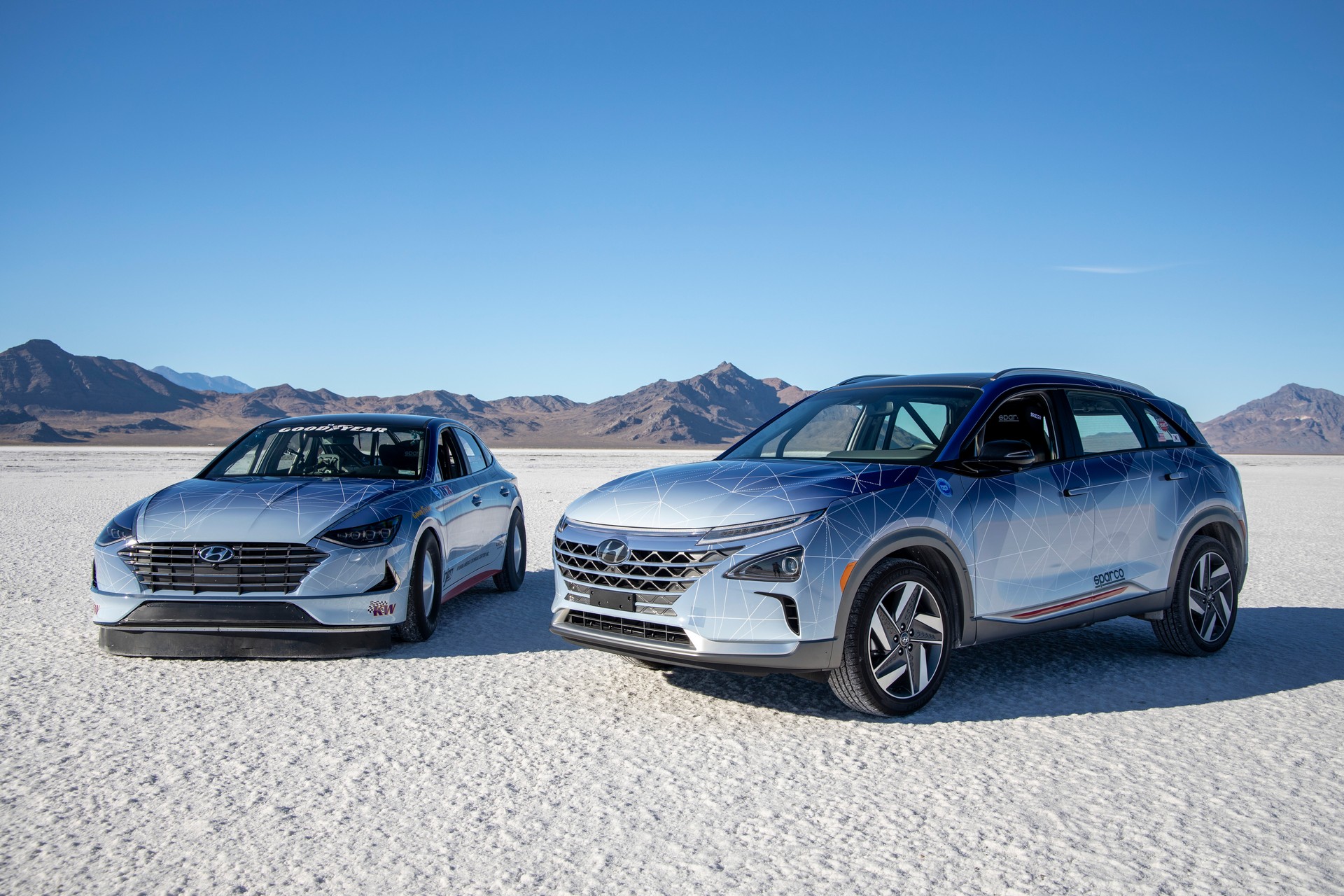 Hyundai Unveils Nexo And Sonata Hybrid Land Speed Record Concepts