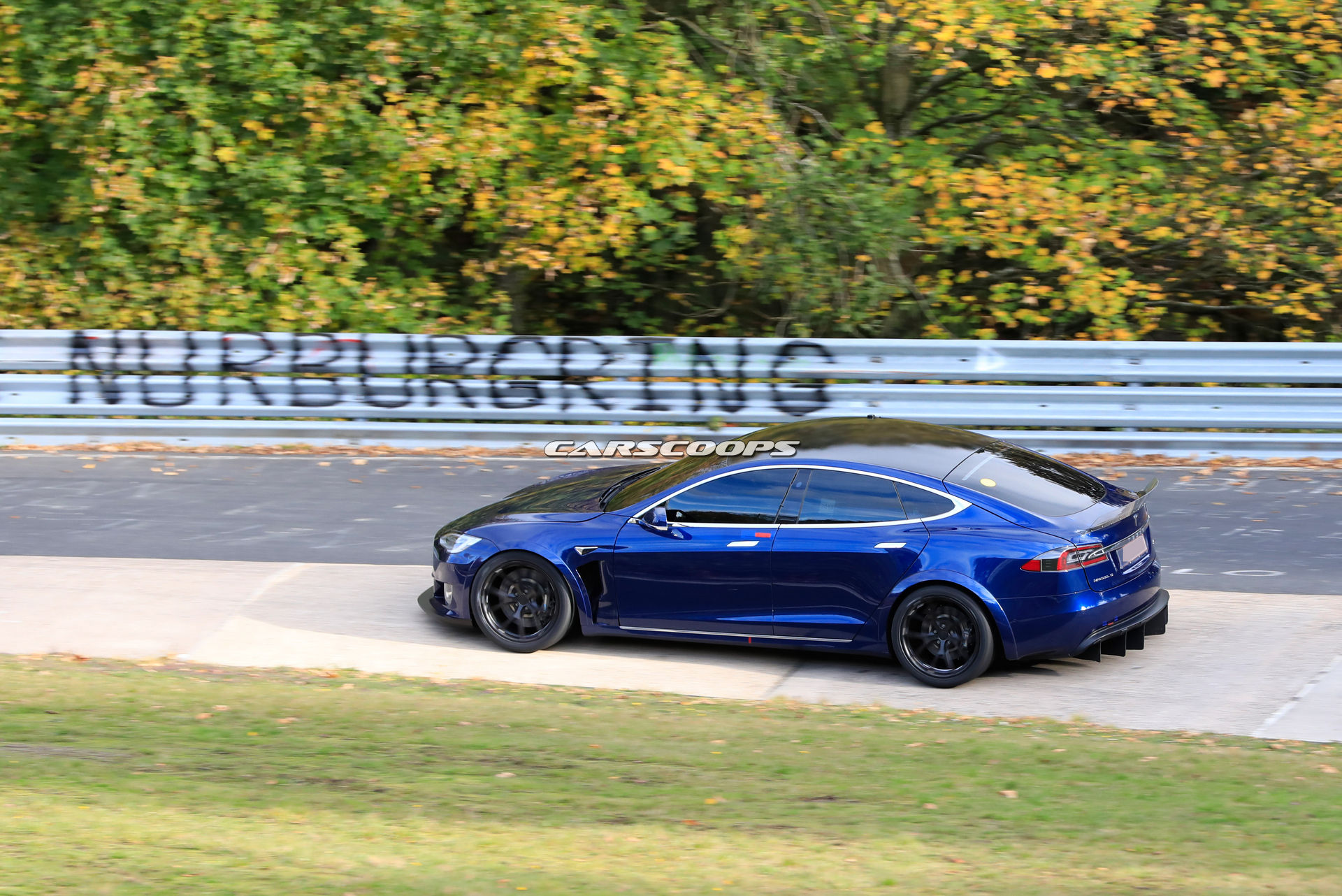 Tesla’s Model S Plaid Prototype Has Sprouted A Massive Rear Wing