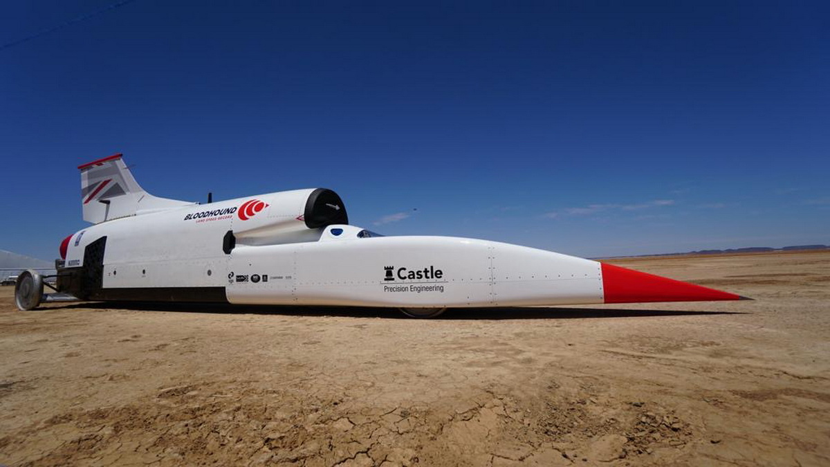 Bloodhound Land Speed Record Car Arrives In South African Desert For Testing