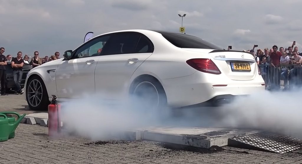  800 HP Mercedes-AMG E 63 S Chews Through Its Tires In 20 Seconds