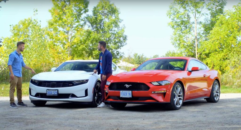  2019 Ford Mustang EcoBoost Meets 2019 Chevy Camaro 1LT In 4-Cylinder Pony Car Battle