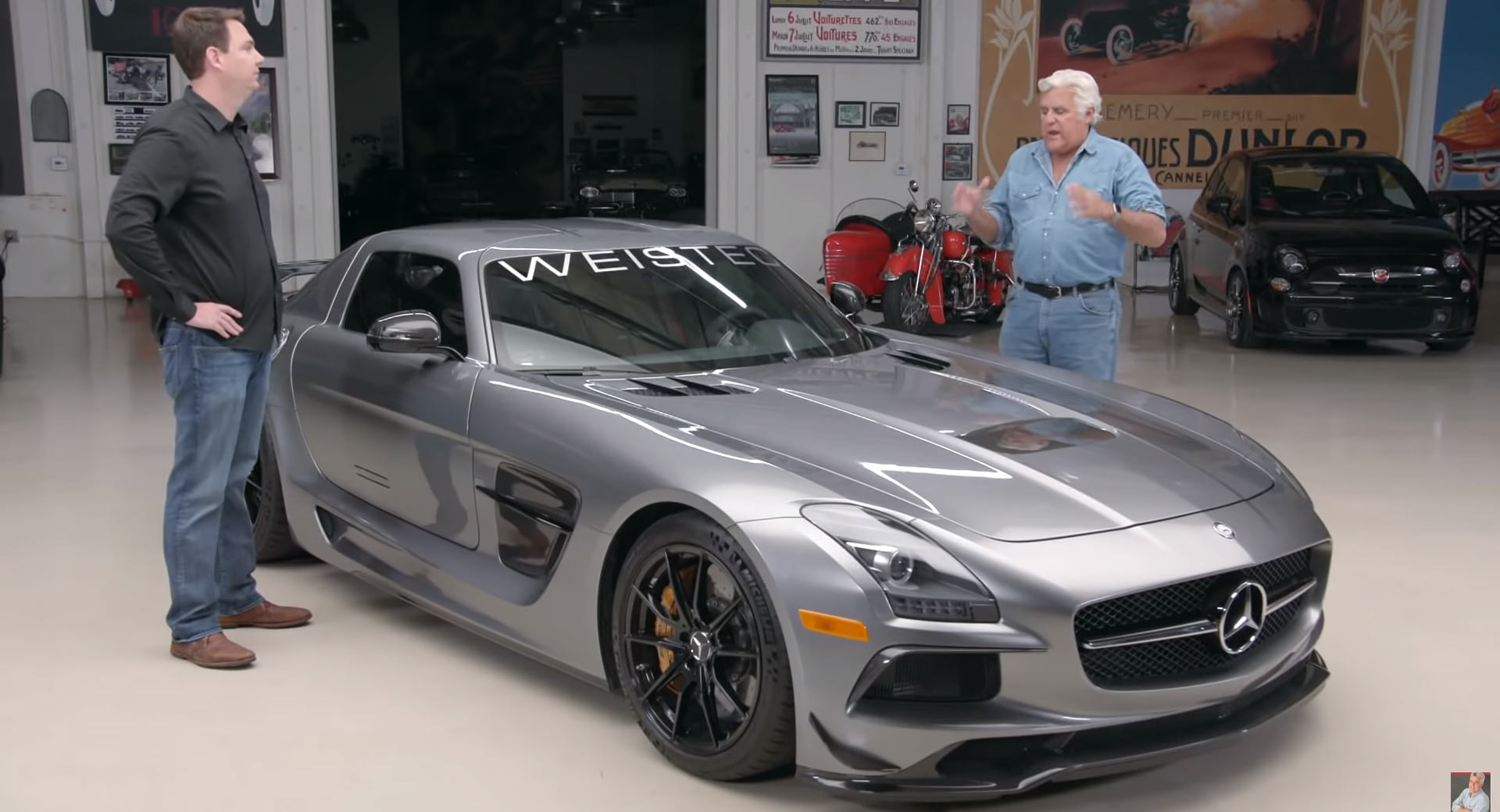 Mercedes Benz Sls Amg Black Series With 5 Hp Leaves Jay Leno Impressed Carscoops