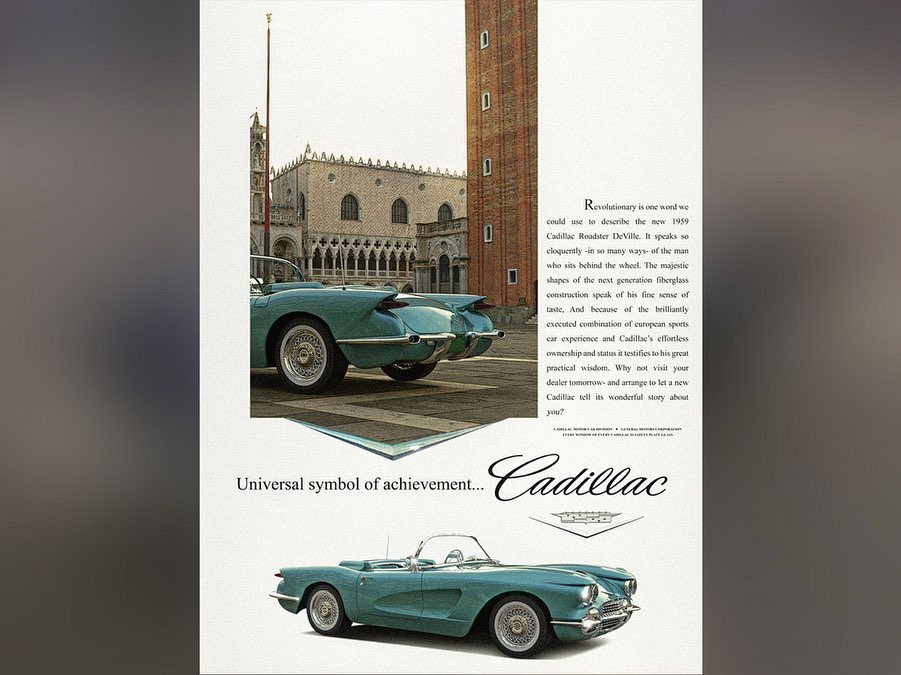 What If Cadillac Made A 1959 Roadster DeVille Based On A C1 Corvette?