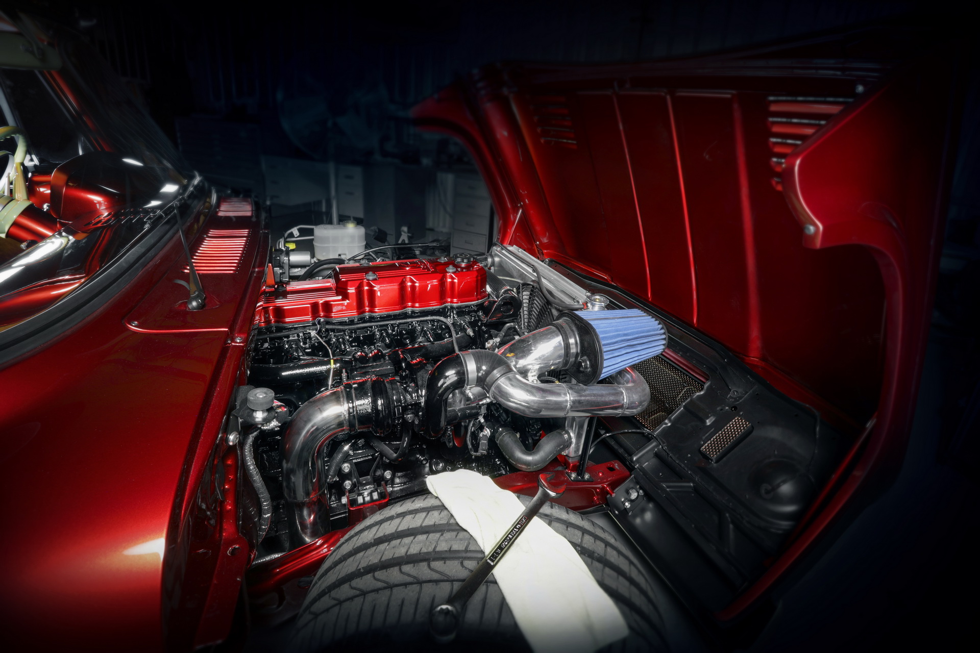 Get A SEMA Load Of Mopar’s Slammed Dodge Lowliner Restomod And RAM Truck